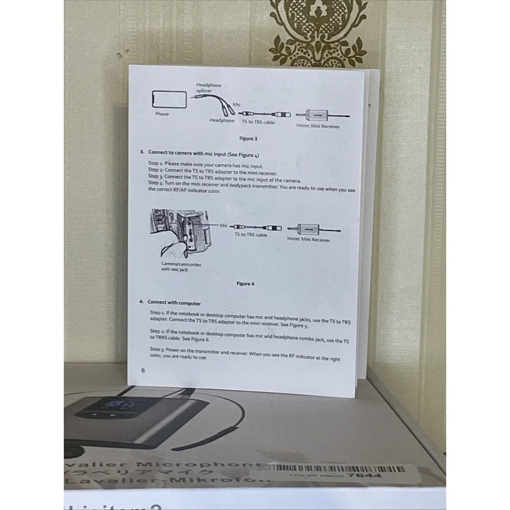 Hotec H-U05 | Wireless Headset Lavalier Microphone | Cover Extra Cords Needed